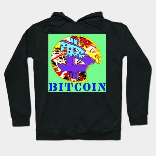 bitcoin graffiti sticker gamer Hoodie